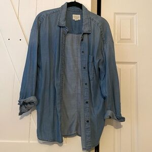 American Eagle oversized fit soft “denim” Shacket